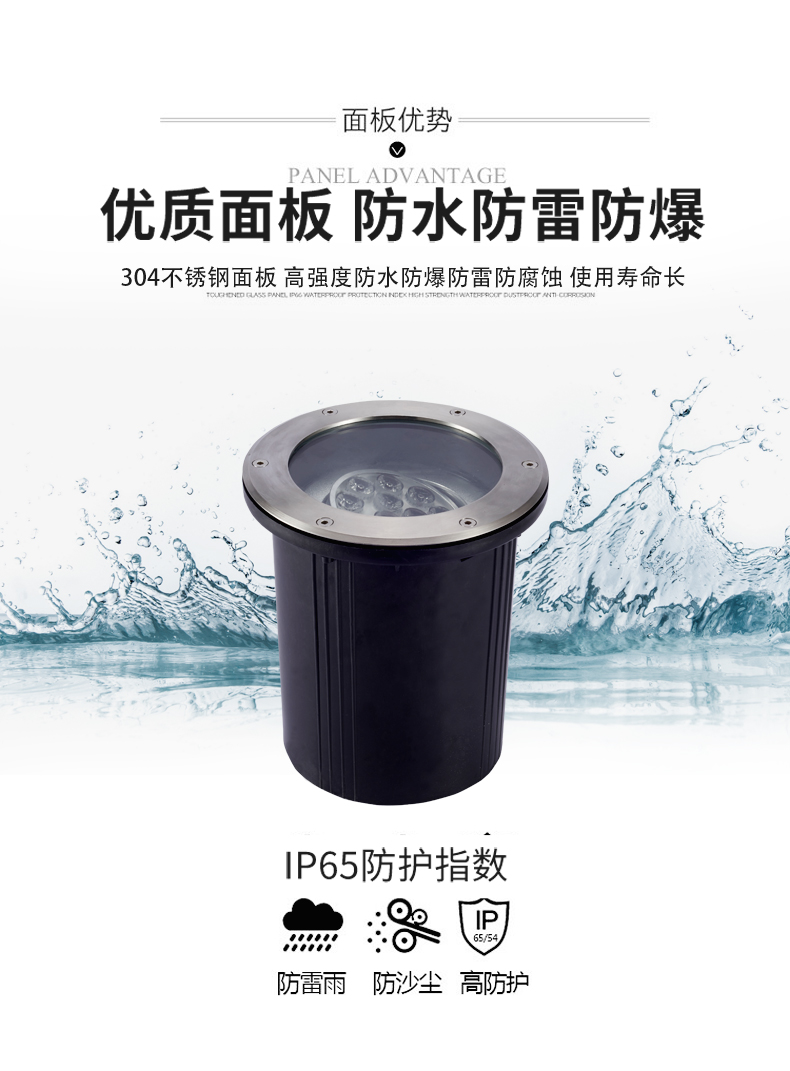 可调角度防水led地埋灯 照树灯照招牌灯3W5W7W9W12W15W18W30W36W(图3)