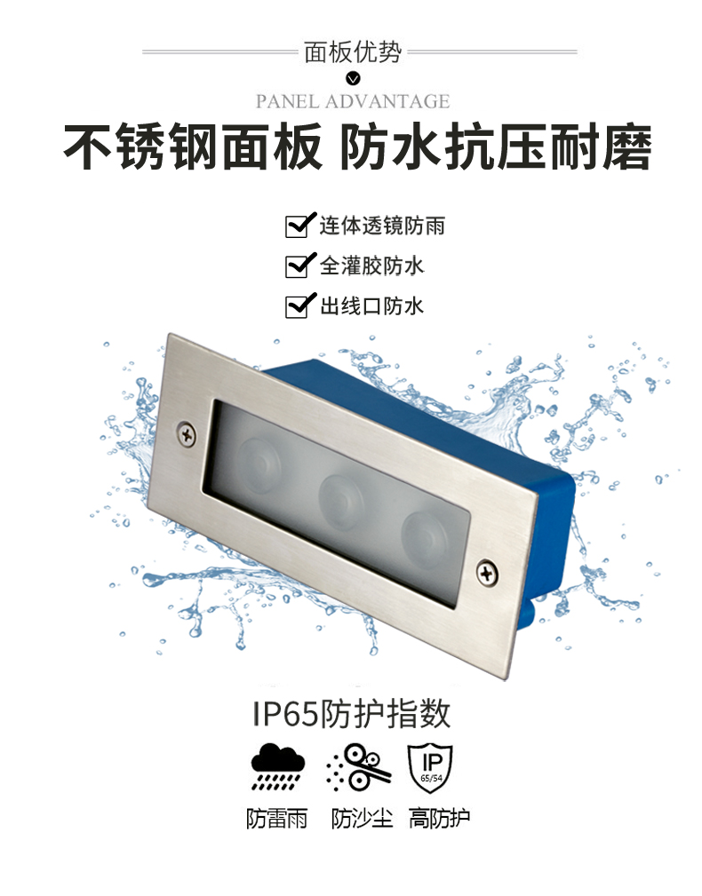 户外节能防水 方形led埋地灯 楼梯灯 埋地灯 地埋灯 台阶灯路灯3W(图3)