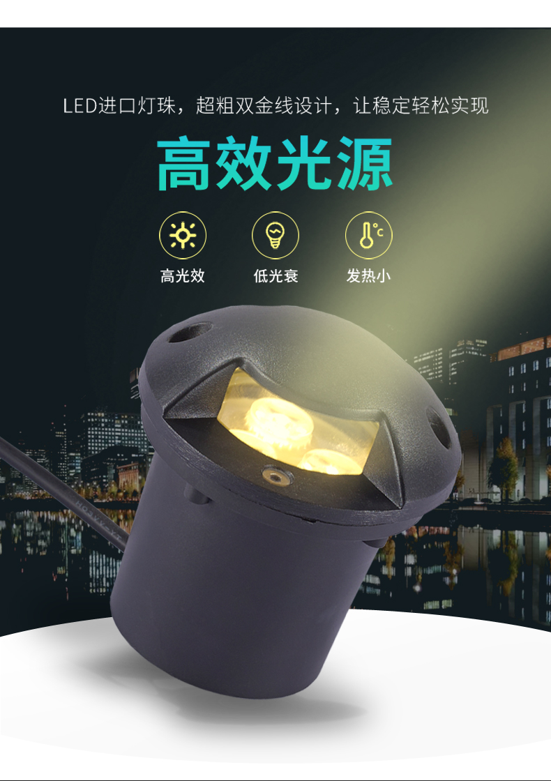 户外防水 led透光埋地灯 一二三四透光地埋灯3W5W6W9W12W15W18W(图4)